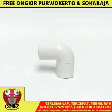 5/8IN/ ERKE Elbow Knee Keni L Sambungan Fitting Pipa Listrik PVC Putih