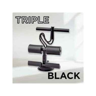 GOTO Kop Sit Up Stand Holder Alat Bantu Penahan Kaki Fitness Gym BLACK TRIPLE