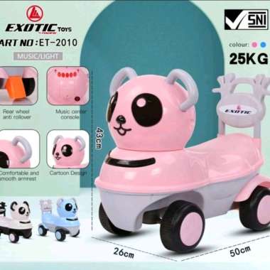 Mainan Anak Ride On Exotic ET 2010 Tolocar Panda ET2010 Putih