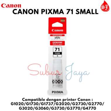 Tinta Printer Canon 71 smalLBlack Original Tinta Pigment Canon 70 ml