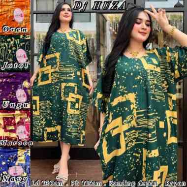 DASTER JUMBO BUSUI LD 120 DJ MISKA RAYON KANCING DEPAN 3 BAJU TIDUR WANITA BUSUI BUMIL CEWEK SAKU SA