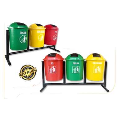 Tempat Sampah Trash bin Hanger triple TB.03