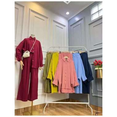 ZS NEW CLARA SET JUMBO OVERSIZE FIT TO XXXL CRINKLE AIRFLOW // ONE SET TANGAN BALON CLARA // SETCEL 