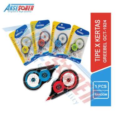Aksesoren Tipe X Kertas Greebel [GCT-1924] / Correction Tape 1 Pcs / Koreksi Pita Roll Random