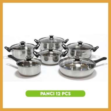 ZS TERMURAH Set Panci Masak Stainless Steel Satu Set Wajan Panci Murah ANTI LENGKET PANCI TG-7