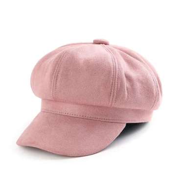Verish Topi Baret Topi Gurita Topi Pelukis Versi Korea Wanita Pria Impor Kualitas Premium Pink