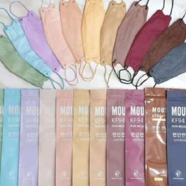 MASKER MOUSON KF94 WARNA WARNI ISI 10 PCS PREMIUM MASK 4 PLY nude pink