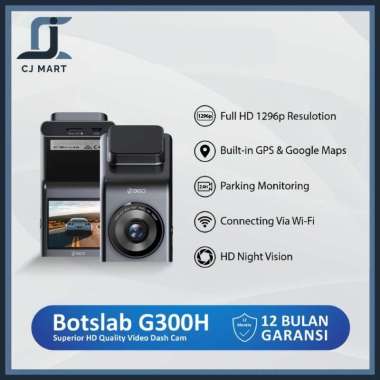 BotsLab 360 G300H SHD 1296p Smart Dash Cam Auto Record Car Camera
