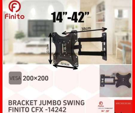 FINITO CF-14242 Bracket swing Dinding Wall Bracket TV 14"-42" braket