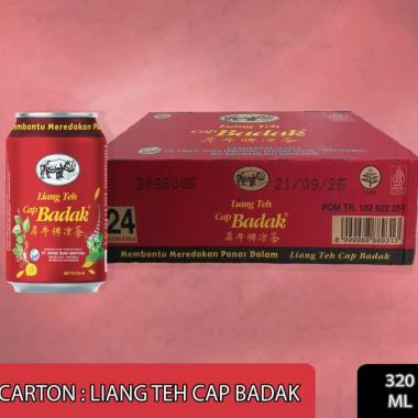 1 Carton Liang Teh Cap Badak 320ml 24 Kaleng