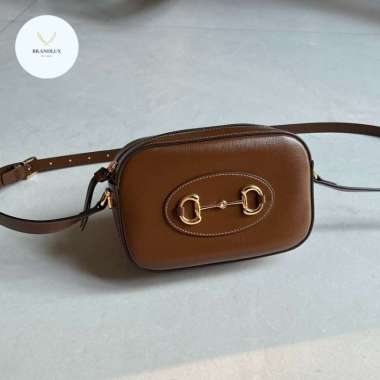 Gucci horsebit 1955 small shoulder bag in brown - 100% Authentic