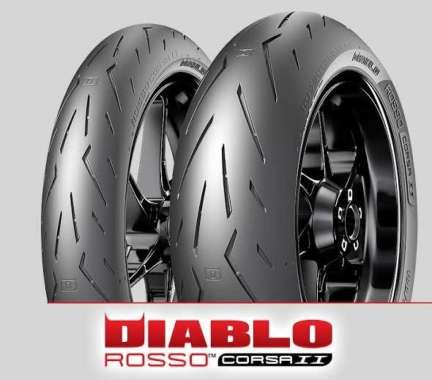Set Ban Pirelli Diablo Rosso Corsa II 90/80 Ring 14 F/R Soft Compound Multivariasi