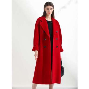 LONG COAT PREMIUM panjang Coat mantel wanita blazer korea XXL Red