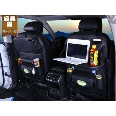 Tas Meja Lipat Mobil Kulit Jok Belakang - CAR MEJA KHAKI