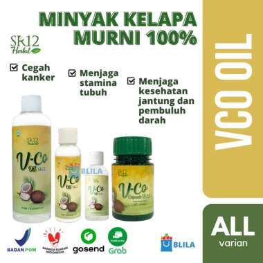 VCO OIL SR12 VICO VIRGIN COCONUT OIL 60 100 250 ml Kapsul MINYAK KELAPA MURNI PREMIUM Vco Oil 250ml