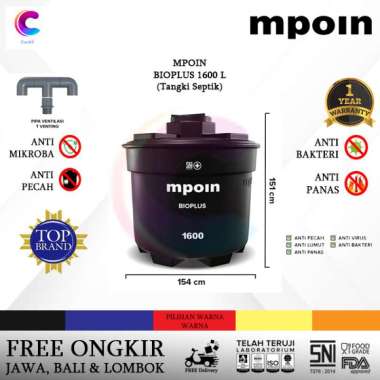 Tangki Septik MPOIN BIOPLUS 1600 Liter