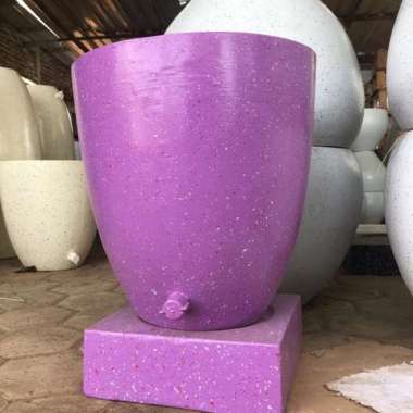 BAK MANDI GENTONG AIR MINIMALIS MODEL TERASO CAPSUL PUTIH TYPE 40 TERA UNGU