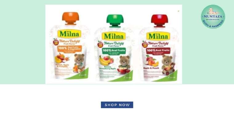 MILNA Nature Delight Fruit Puree 80 gram MPASI Orange