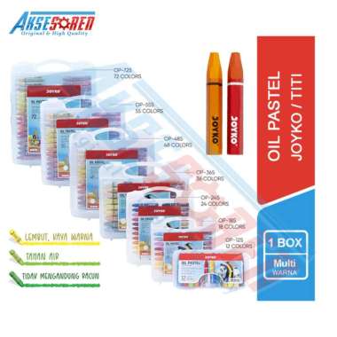 Crayon Lengkap 1 Set Titi Joyko [12 18 24 36 48 55 72 Warna] / Pensil Warna Crayon Lengkap Murah / A