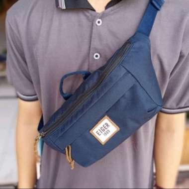Tas pinggang EIGER Brig Slim Waist Bag Selempang Pria Wanita original Navy
