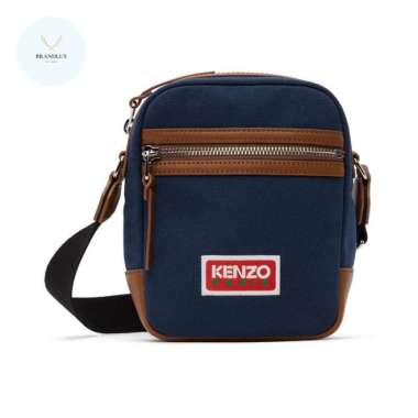 Kenzo Explore Canvas Shoulder Bag Midnight Blue - 100% Authentic