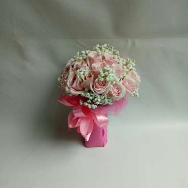 Buket bunga pengantin Bouquet prawedding bunga mawar asli