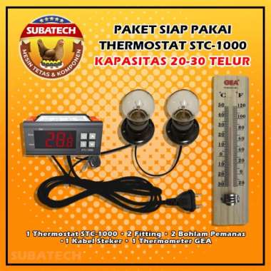 Paket Siap Pakai Thermostat Termostat Pemanas Termometer Mesin Tetas