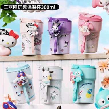 GELAS STAINLESS SANRIO / GELAS BOTOL IMPORT HELLO KOTTY / BOTOL TUMBLER KUROMI POCHACCO Kuromi