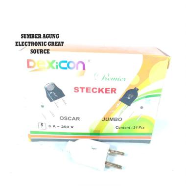 Dexicon Stecker Premier Oscar Jumbo 6A 250V Berkualitas Steker Colokan
