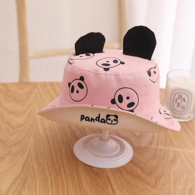 PANDA Topi ANAK BUNDAR BASIN FISHERMAN HAT CAP KIDS UNIVERSAL BISA UNTUK 1 TAHUN - 3 TAHUN PandaPink