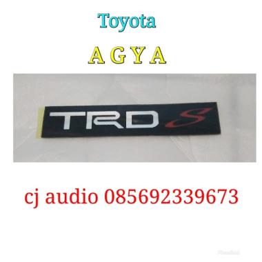 tulisan TRD S TRD sportivo Toyota agya pintu bagasi belakang Multicolor
