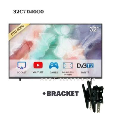 COOCAA 32CTD4000 LED TV 32 inch Smart Digital + bracket