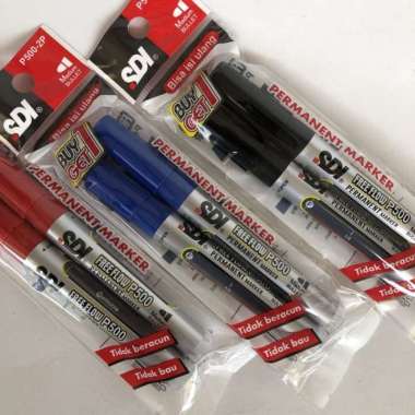 SPIDOL PERMANENT MARKER TIDAK BERACUN DAN TIDAK BAU SDI P500 HITAM