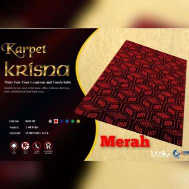 Karpet Meteran Motif Krisna ( Masjid, Pameran, Wedding, Mushola ) Merah