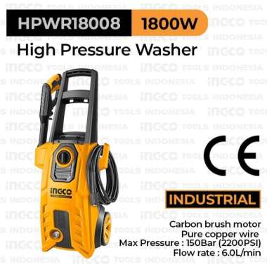 Jet Cleaner 150 Bar Listrik INGCO HPWR18008 / Mesin Steam Cuci Mobil Motor AC