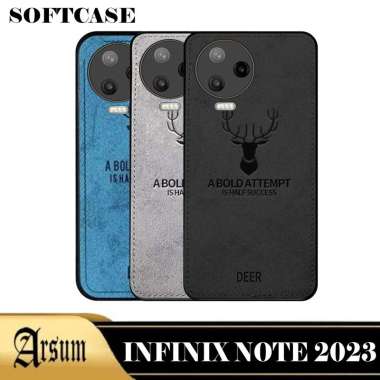 Promo Case DEER Infinix Note 12 2023 Infinix Note 12 Pro 4G 2022 Softcase Motif Jeans Casing Handphone hardcase silicon terbaru InfNote12 2023 Hitam