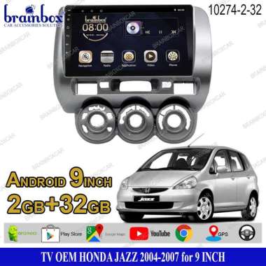 Brainbox TV Mobil OEM Honda Jazz 2004-2007 Android Headunit Tape Mobil Head Unit 2GB + 32GB