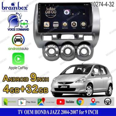 Brainbox TV Mobil OEM Honda Jazz 2004-2007 Android Headunit Tape Mobil Head Unit 4GB + 32GB