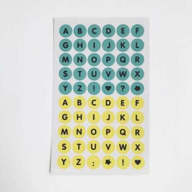 Stiker Huruf Aesthetic abjad Cute Stiker alfabet Lucu Deco Korea Diary 11