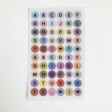 Stiker Huruf Aesthetic abjad Cute Stiker alfabet Lucu Deco Korea Diary 12