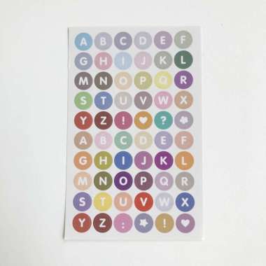 Stiker Huruf Aesthetic abjad Cute Stiker alfabet Lucu Deco Korea Diary 2