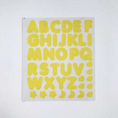 Stiker Huruf Aesthetic abjad Cute Stiker alfabet Lucu Deco Korea Diary 21
