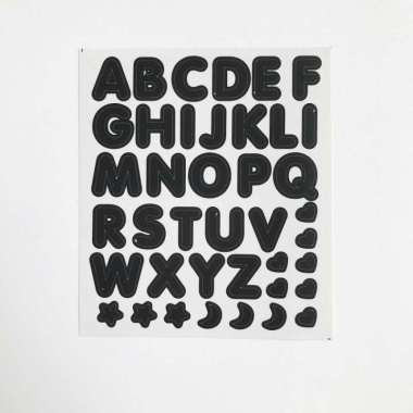 Stiker Huruf Aesthetic abjad Cute Stiker alfabet Lucu Deco Korea Diary 22