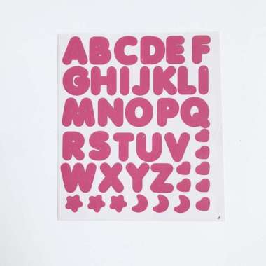 Stiker Huruf Aesthetic abjad Cute Stiker alfabet Lucu Deco Korea Diary 23