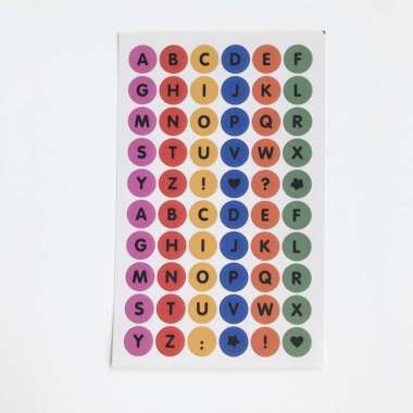 Stiker Huruf Aesthetic abjad Cute Stiker alfabet Lucu Deco Korea Diary 5