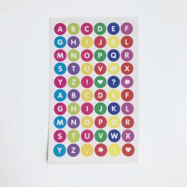 Stiker Huruf Aesthetic abjad Cute Stiker alfabet Lucu Deco Korea Diary 6