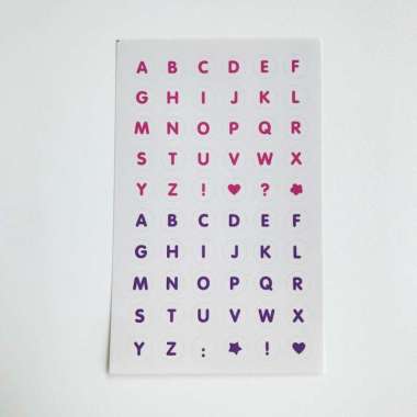 Stiker Huruf Aesthetic abjad Cute Stiker alfabet Lucu Deco Korea Diary 9