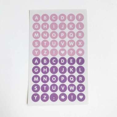 Stiker Huruf Aesthetic abjad Cute Stiker alfabet Lucu Deco Korea Diary 10