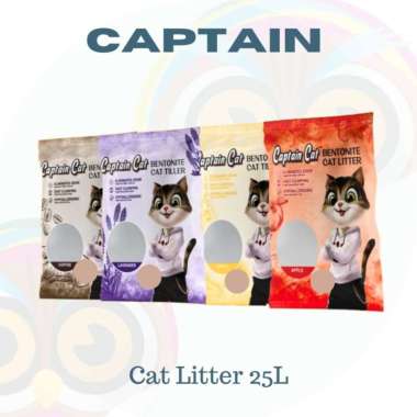 Pasir Captain 25L - Pasir Bentonite Kucing Lemon
