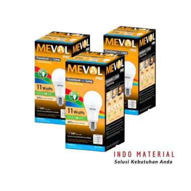 Lampu Meval Pro 11 Watt 3 Step Dimming LED Cahaya Putih